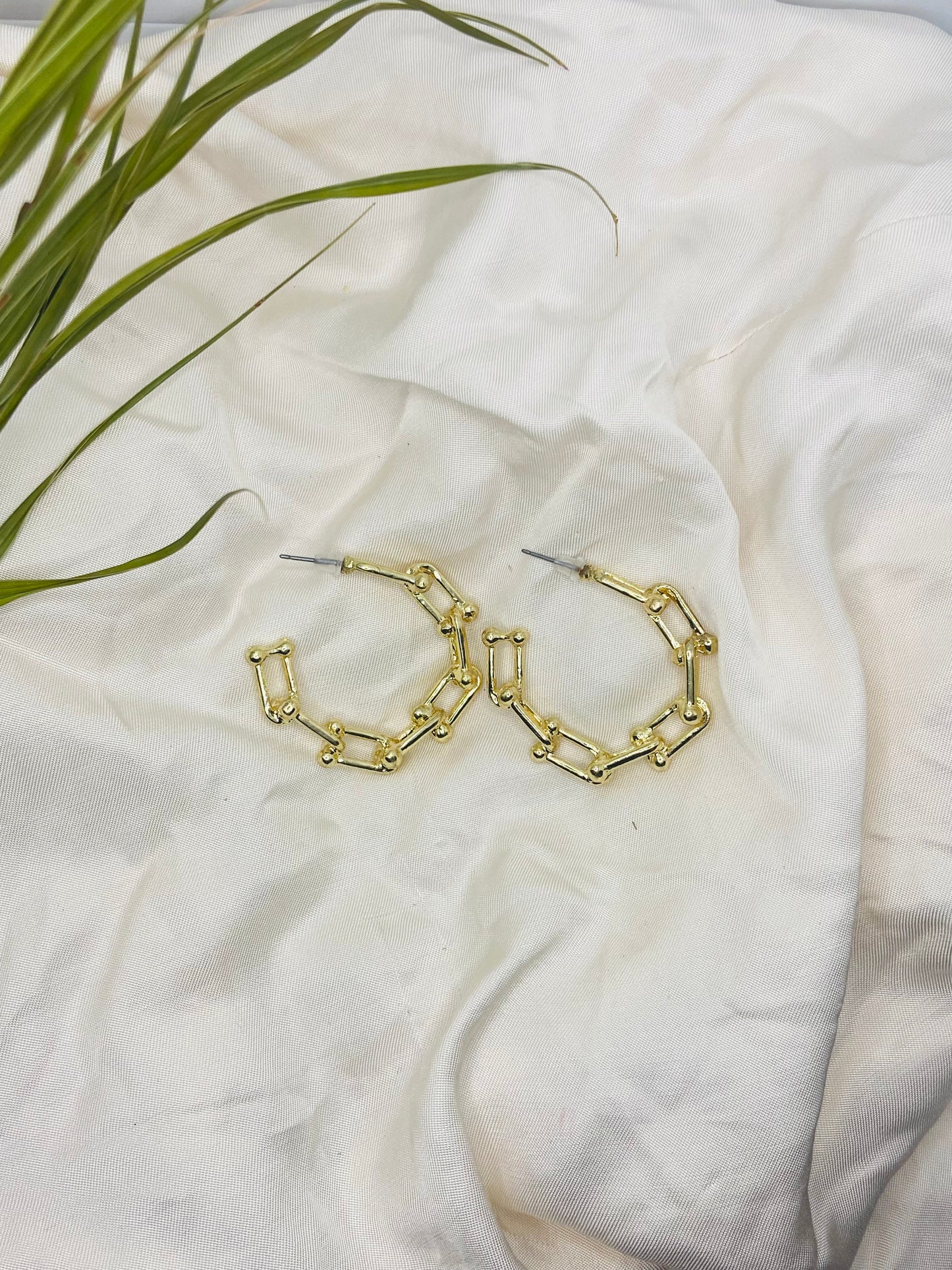 Gold Open Hoop Earrings