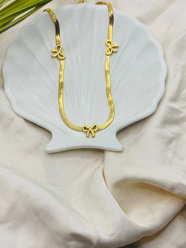 Graceful Bow Necklace My Store