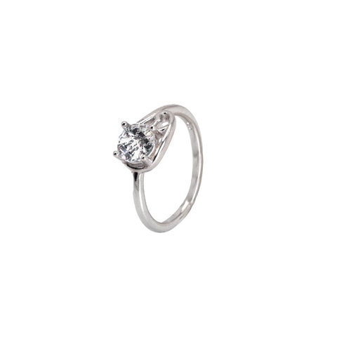 Oval Halo Silver Ring - Radiant Center, Sparkling Petals NoorDazzle