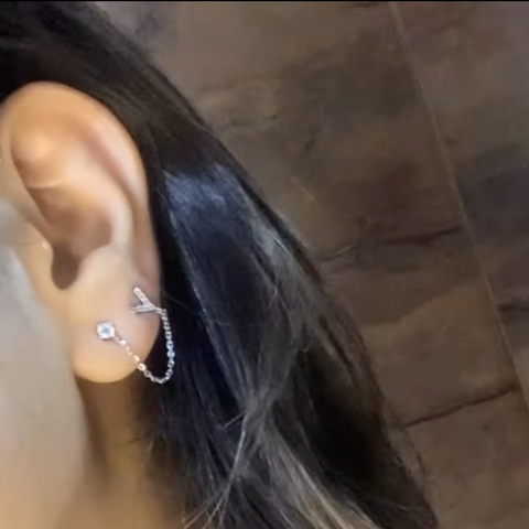 Silver Chain Threader Earrings - Delicate Sparkle, Modern Flow NoorDazzle