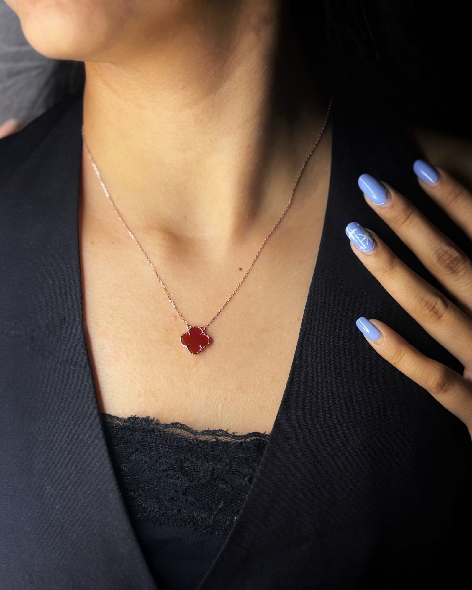 Silver Clover Leaf Necklace - Timeless Symbol, Vibrant Touch NoorDazzle