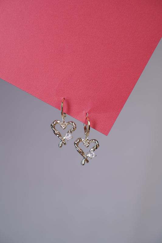 Heart Hanging Earrings