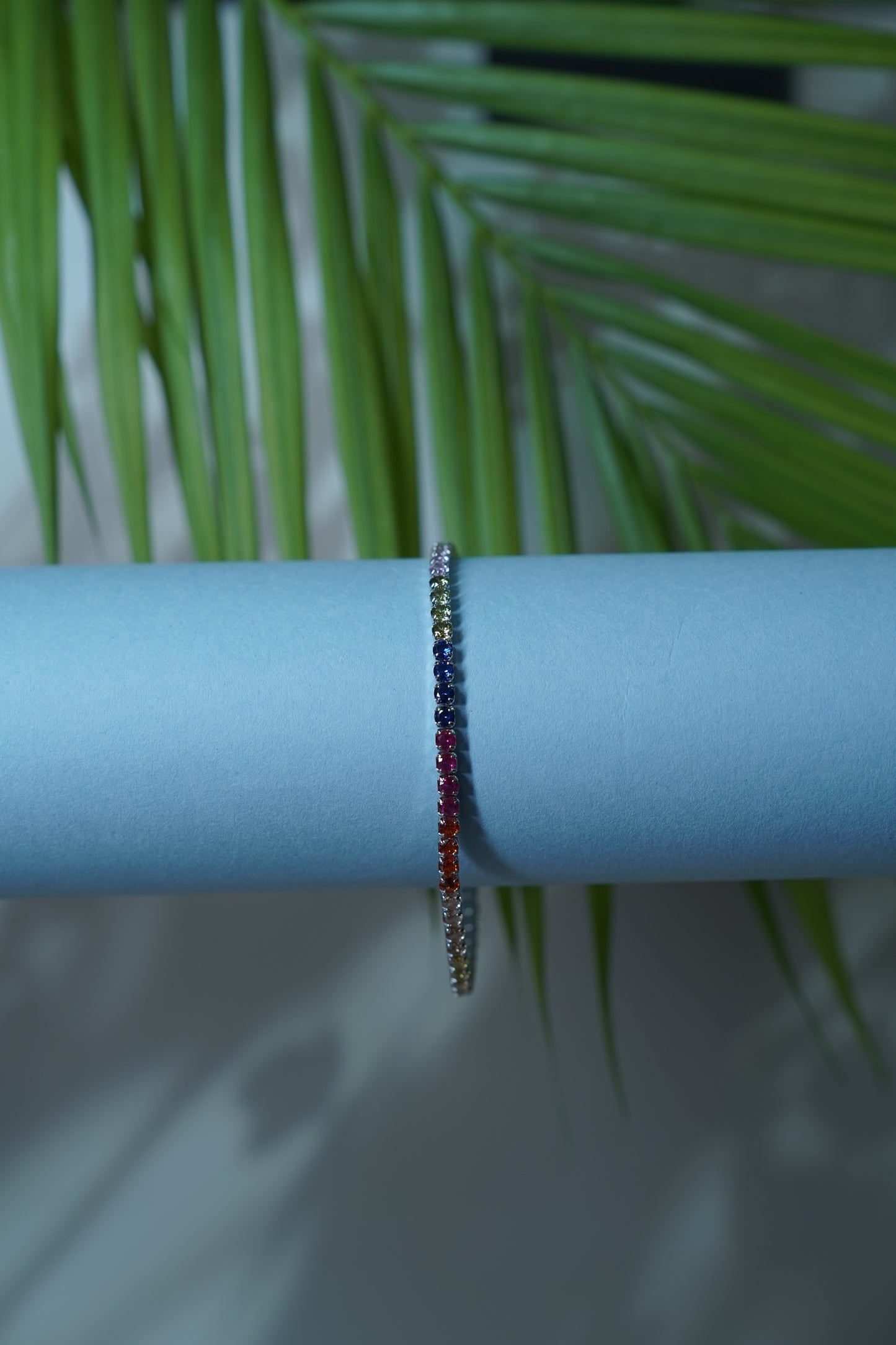 Multicolored Stone Tennis Bracelet